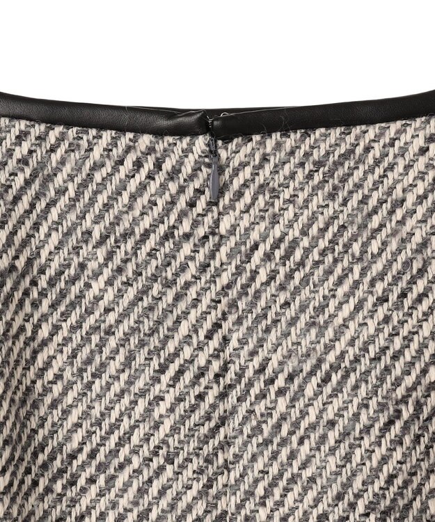 BEIGE， FRESNEL / Iラインスカート Gray×Beige