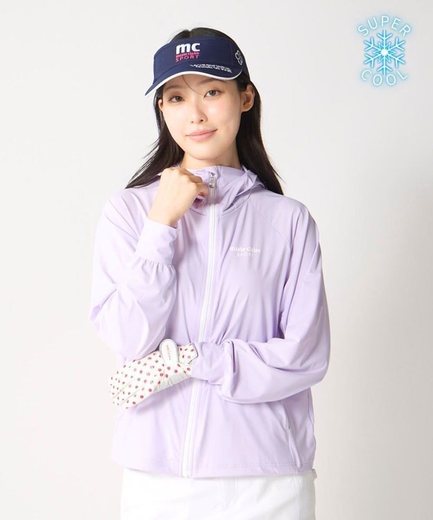 marie claire SPORT】スーパーナイロンクール｜フード付きUVラッシュ