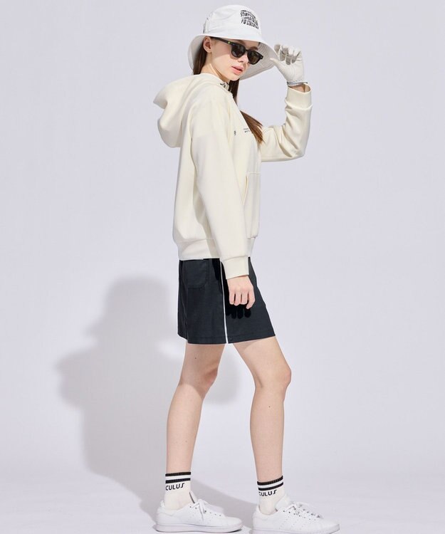 PW CIRCULUS 【虫よけ加工】【WOMEN】ラインソックス ショート丈  ゴルフウェア レディース ホワイト系