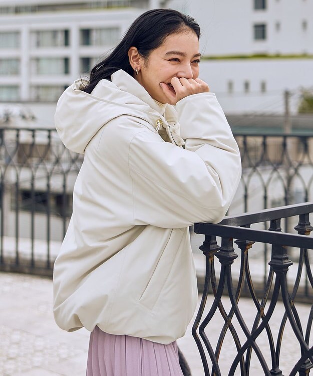 ANY 撥水フーデットダウンコート エクリュ