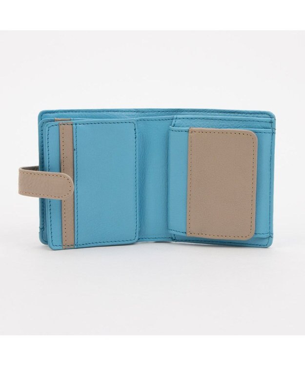 UNBILLION アトランタ ATLANTA / 牛革二つ折りカラーコンビウォレット ブルー