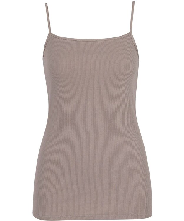 Wing インナー オーガニックコットン100％(身生地) ブラがひびきにくい 【綿の贅沢 オーガニック リブタイプ】 キャミソール EL1061 ウイング／ワコール ブラウン