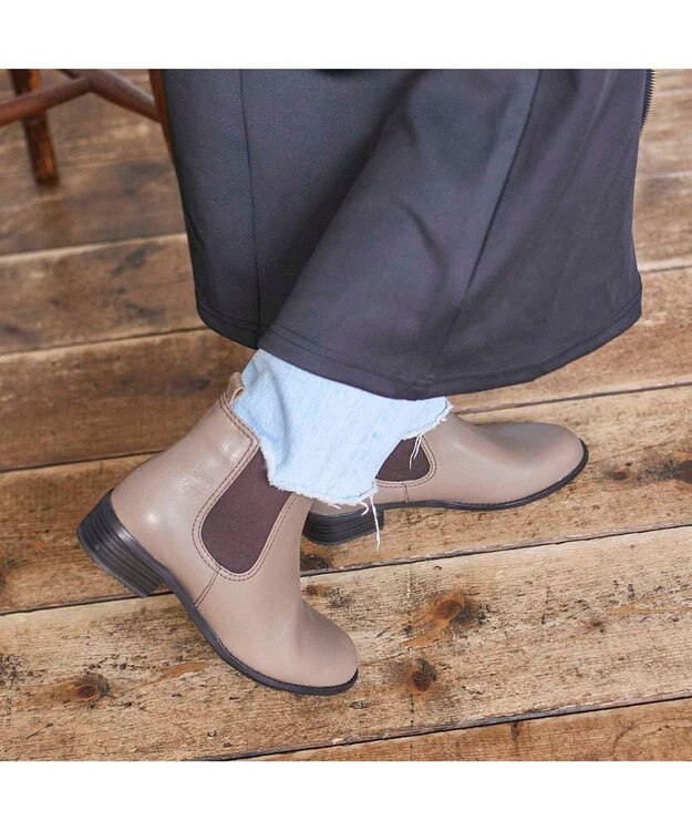 ing <ing>【WEB限定】【サスティナブルシリーズ】サイドゴアショートブーツ オーク