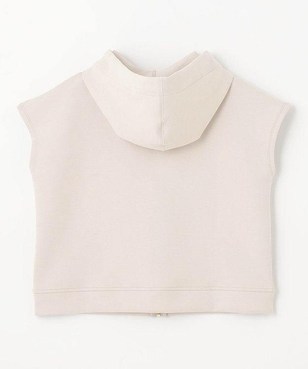 ANY L 【洗濯機可】ダンボールフレンチスリーブ ジップアップパーカー サンドベージュ