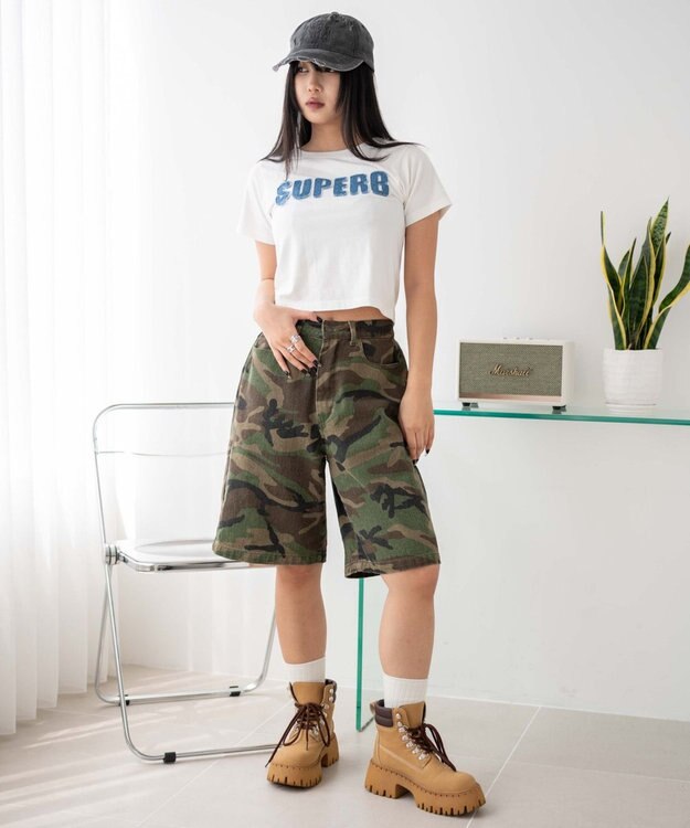 WEGO デニムロゴT ホワイト