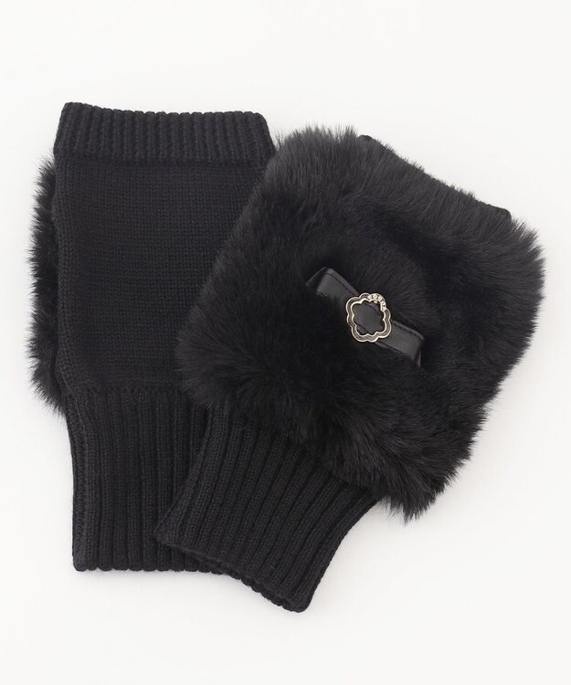 TOCCA KNIT FUR HANDWARMER 手袋 ブラック系