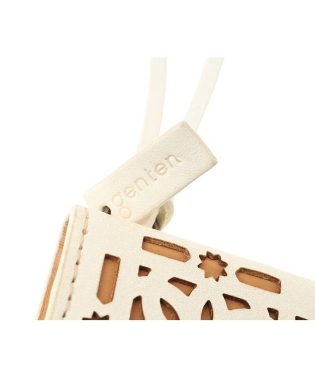 genten ダイヤカットワーク　小物入れ付ネックレス シロ