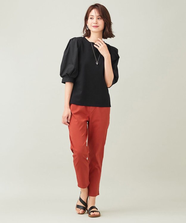 ANY 【接触冷感】秋メキ袖ボリューム カットソー ブラック