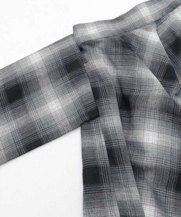 WEGO チェックシャツイレヘムミニスカート ブラック