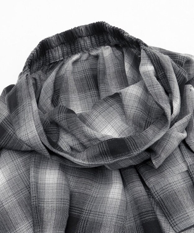 WEGO チェックシャツイレヘムミニスカート ブラック