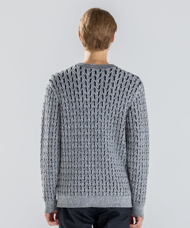 JOSEPH HOMME 【新柄】モロッカンクリスタル　クルーネックニット ライトグレー系