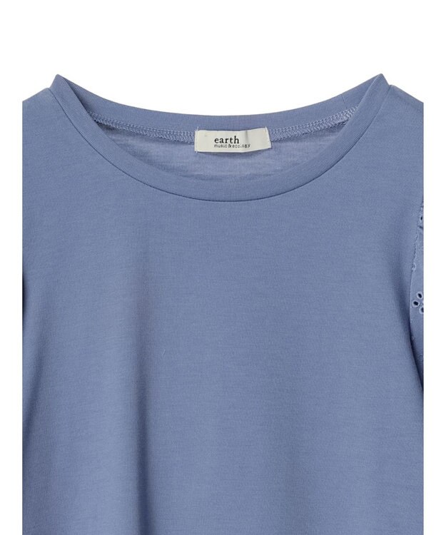 earth music&ecology フラワーレースプルオーバー Blue