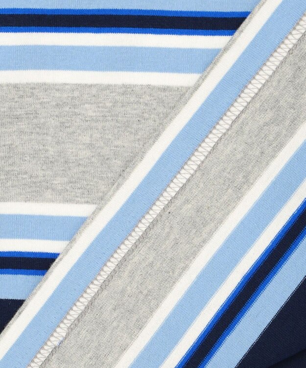 J.PRESS KIDS 【140-170cm】マルチボーダー 半袖ポロシャツ ネイビー系1