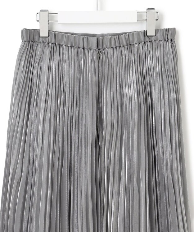 23区 シャイニー プリーツスカート シルバー系
