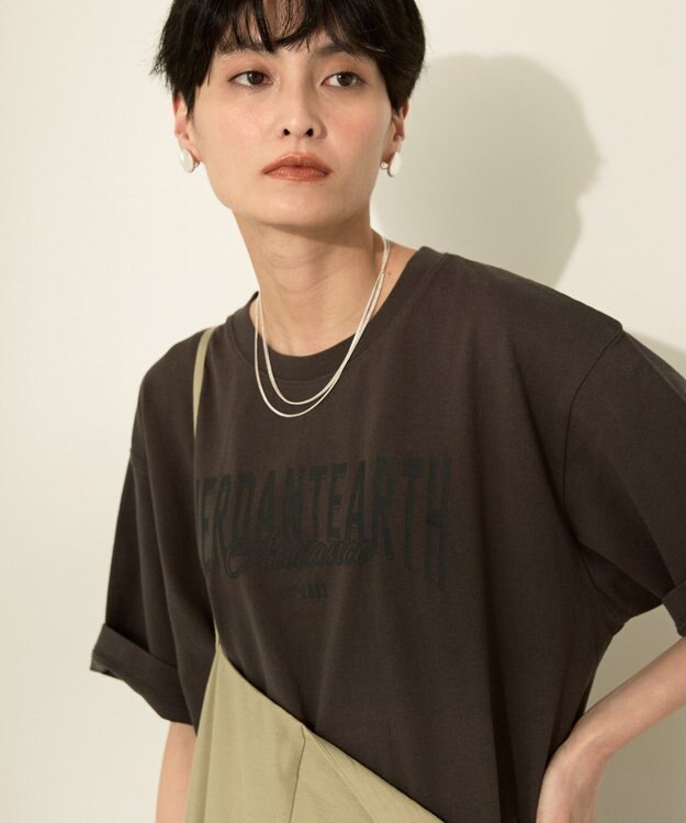 AMERICAN HOLIC バイオウォッシュ加工ロゴＴシャツ Black