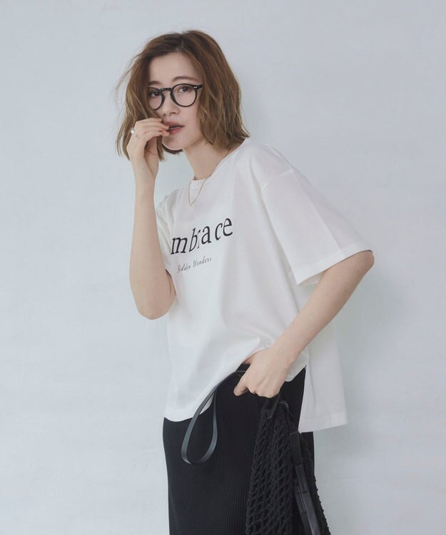 WEGO 【2026春夏新作】接触冷感プリントロゴT オフホワイト