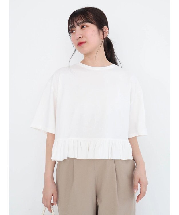 Green Parks ・Ｐｅｔｉｔ　Ｆｌｅｕｒ　スソフリルＴＥＥ Off White