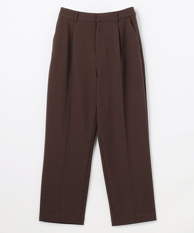 ANY L 【裏起毛/ウエストゴム】ウォームテーパードパンツ ブラウン