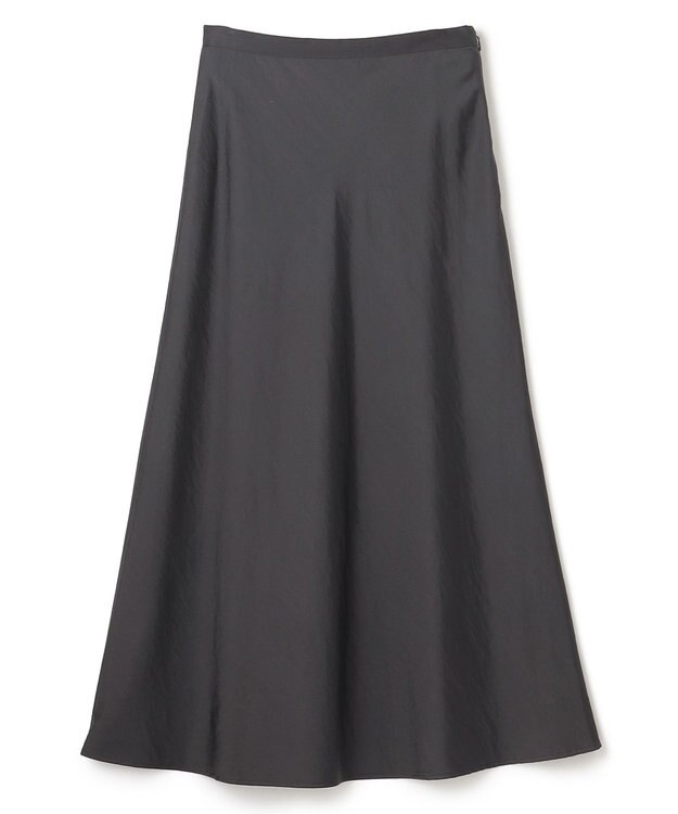 uncrave 【洗える】サテン フレアスカート（uncrave STANDARD） スレート