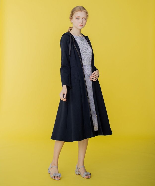 TOCCA 【洗える！】HOODIE ロングフーディー ネイビー系