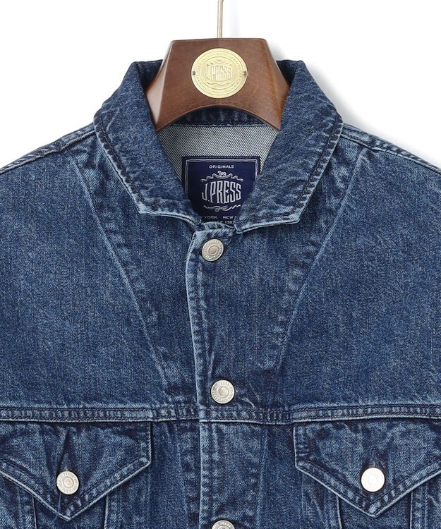 J.PRESS MEN 【J.PRESS ORIGINALS】SHIOTA DENIM Notched Jumper / Made in Japan ブルー系