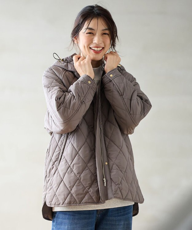 ANY 【洗濯機可/撥水】ダイヤキルトブルゾン モカ