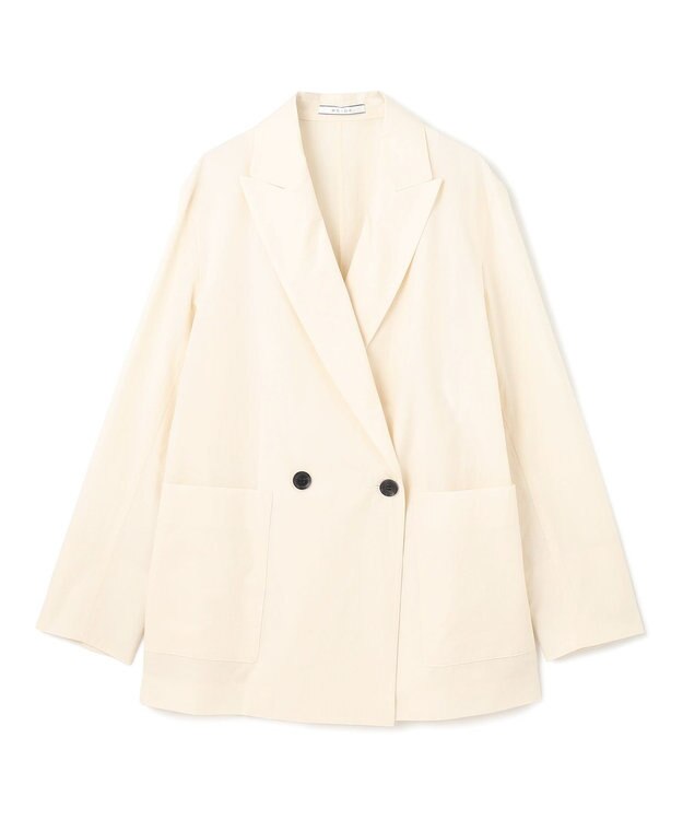 BEIGE， 【洗える・FUDGE 6月号掲載】MALLOW / コットンテーラードオーバージャケット Meringue