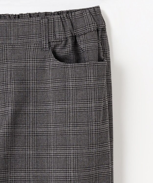 ANY 【UVカット/ウエストゴム/ストレッチ】大人の７daysデイリーパンツ グレンチェック