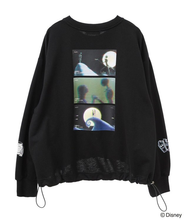 Green Parks ナイトメア／裾ドロストミニ裏毛プルオーバー Black