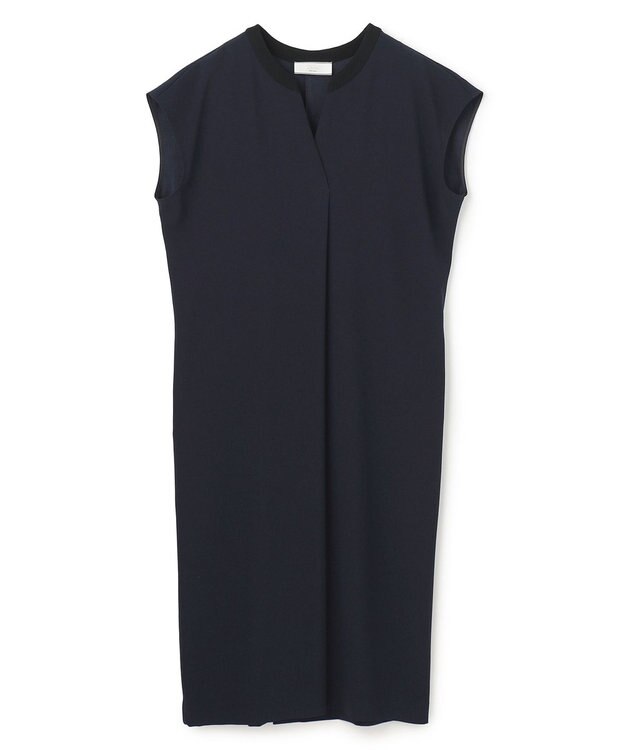 BEIGE， 【セットアップ対応】CINDY / 配色ネック フレンチドレス Navy x Black
