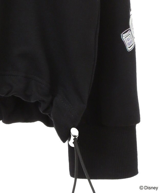 Green Parks ナイトメア／裾ドロストミニ裏毛プルオーバー Black