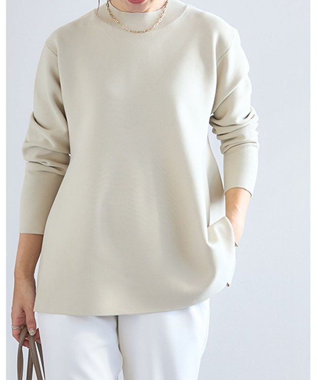 UNFILO 【新色追加】ペプラムニット [NEW]ベージュ