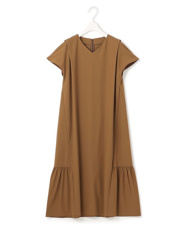 ICB 【接触冷感・UVカット・速乾・洗える】マットスキューバ ワンピース キャメル系