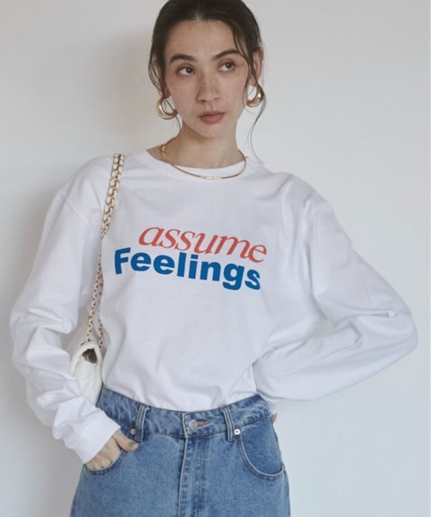 WEGO 【ANGIE VINTAGE】ロゴプリントロンT ホワイト