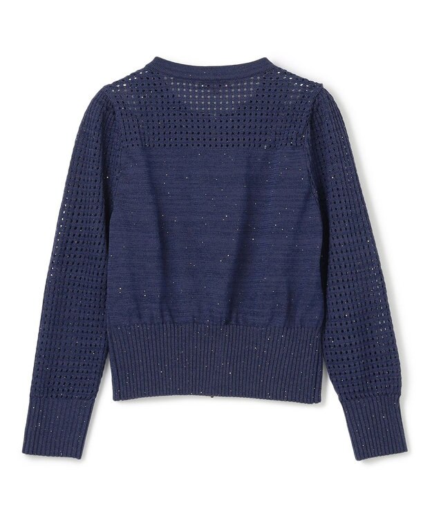 TOCCA SPIDERWEB KNIT ニットブルゾン ネイビー