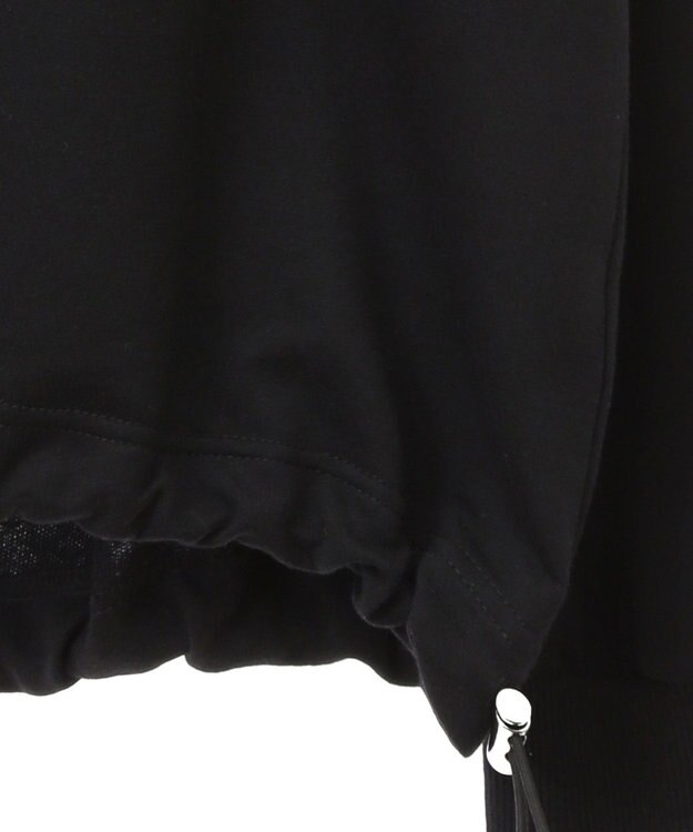 Green Parks ナイトメア／裾ドロストミニ裏毛プルオーバー Black