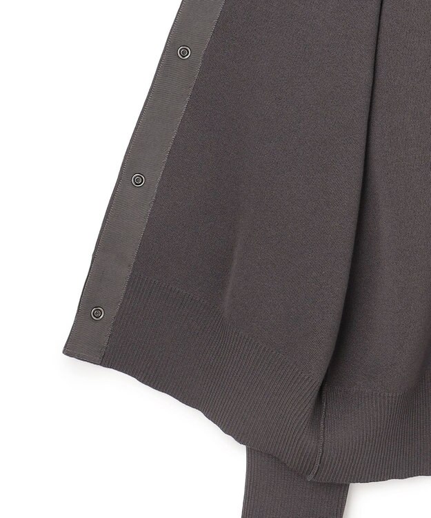 ICB L 【先行予約】 コットンポリエステルスムース カーディガン チャコール