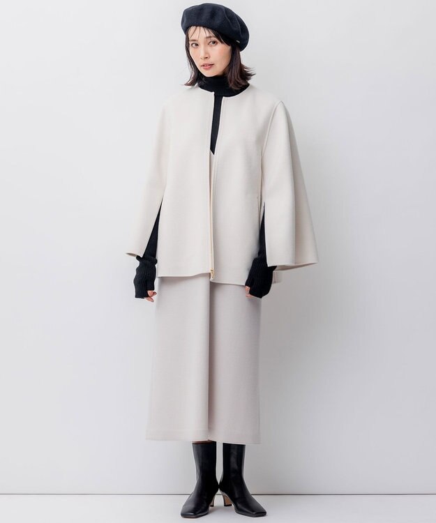 23区 ウールリバー ケープ ジャケット ベージュ系