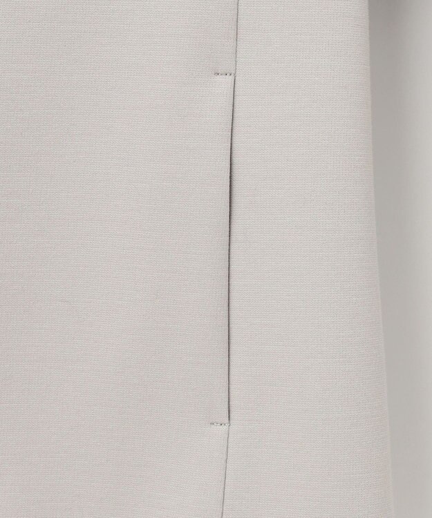 自由区 【好評につき追加生産/洗える】WASHABLEPONTE ノーカラージャケット ライトグレー系