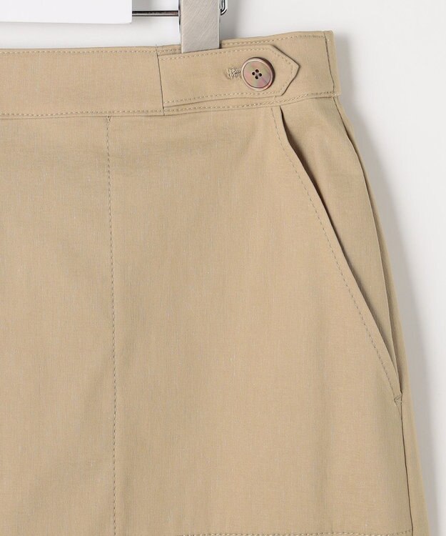 J.PRESS LADIES S 【人気素材】セルロースリネンストレッチ ナロー スカート ベージュ系