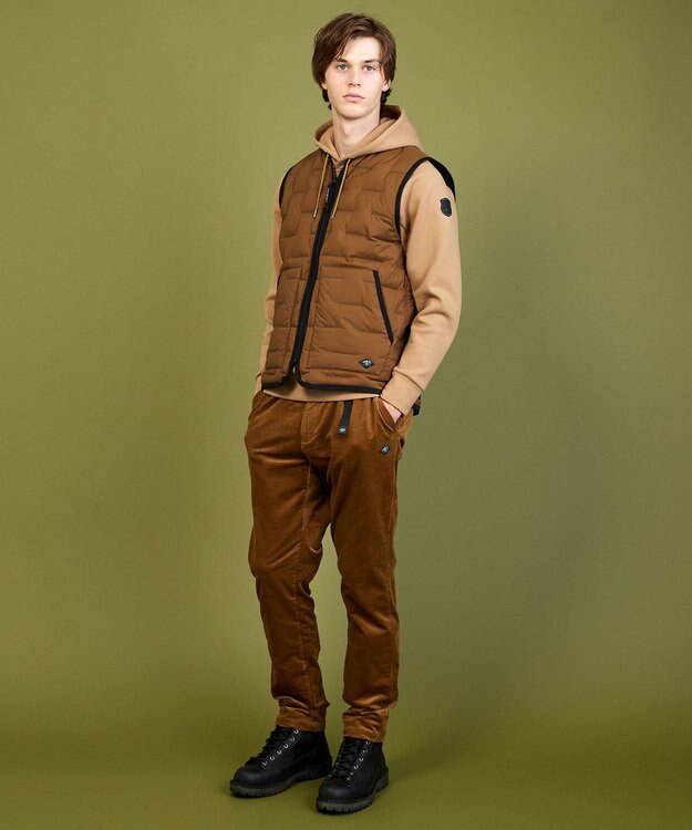 JOSEPH ABBOUD MOUNTAIN 【2WAYストレッチ/リバーシブル/撥水/軽量】 リバーシブル ダウン ベスト キャメル系