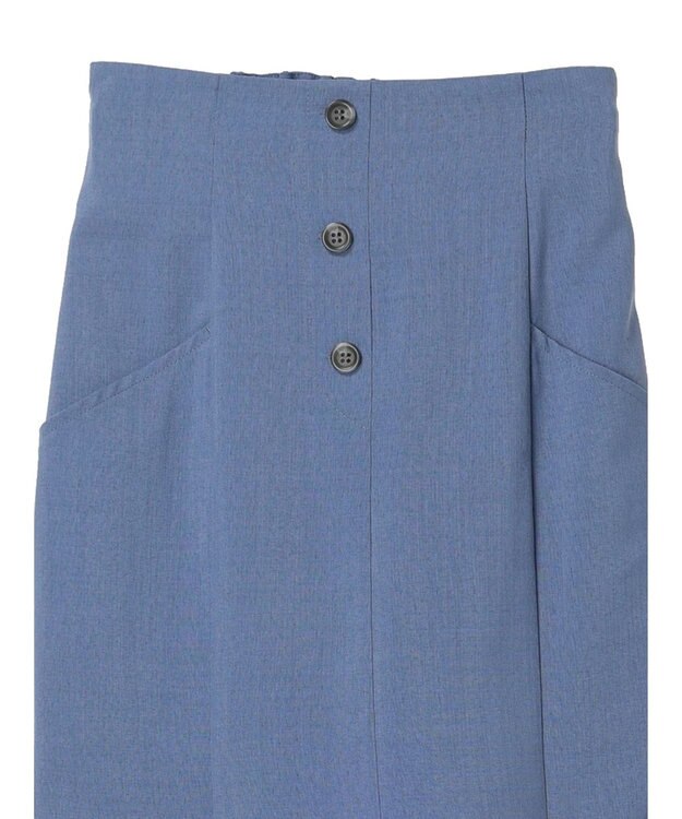 earth music&ecology フロントボタンマーメイドスカート Blue