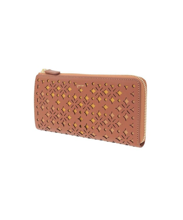 genten クアドリフォリオ 長財布 ブラウン