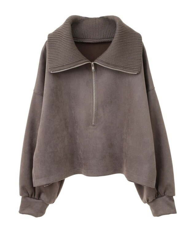 Green Parks ・ＥＬＥＮＣＡＲＥ　ＤＵＥ　スエードポンチハーフＺＩＰ Gray Beige