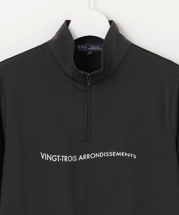23区GOLF 【WOMEN】【吸水速乾・UVケア】ハーフジップ シャツ ブラック系