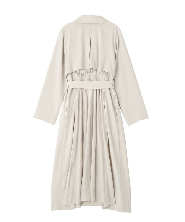 YECCA VECCA 【UVカット/花粉ガード】素材MIXトレンチコート Gray Beige