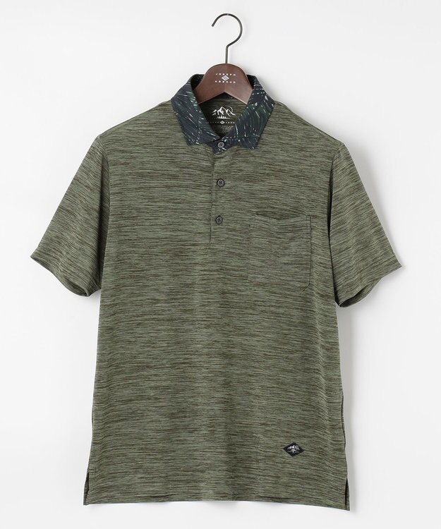 JOSEPH ABBOUD MOUNTAIN 【UNISEX】クールスキンガードポロシャツ オリーブ系