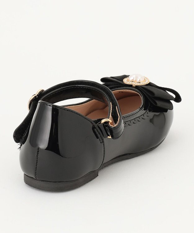 ANY KIDS エナメルフラットシューズ ブラック