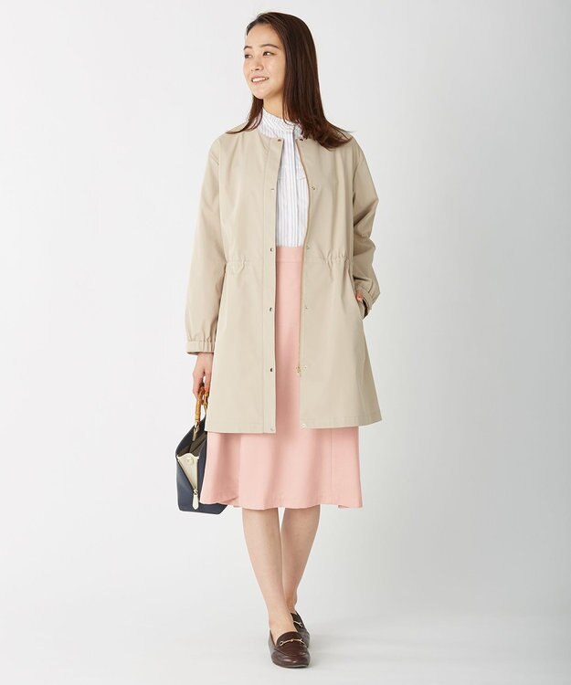 J.PRESS LADIES 【洗える・シワになりにくい】Garudaツイル フレアー スカート ピンク系