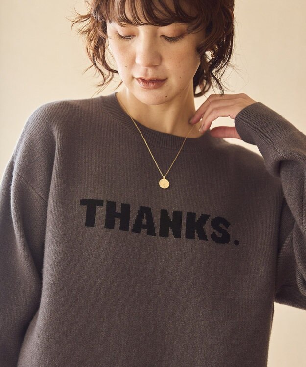 AMERICAN HOLIC バイパチＴＨＡＮＫＳ．ジャガードニットＰＯ Gray Mixture